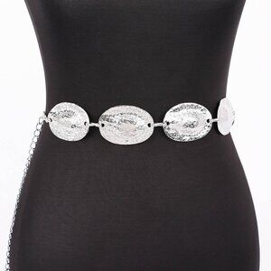 Hammered Metal Concho Belt